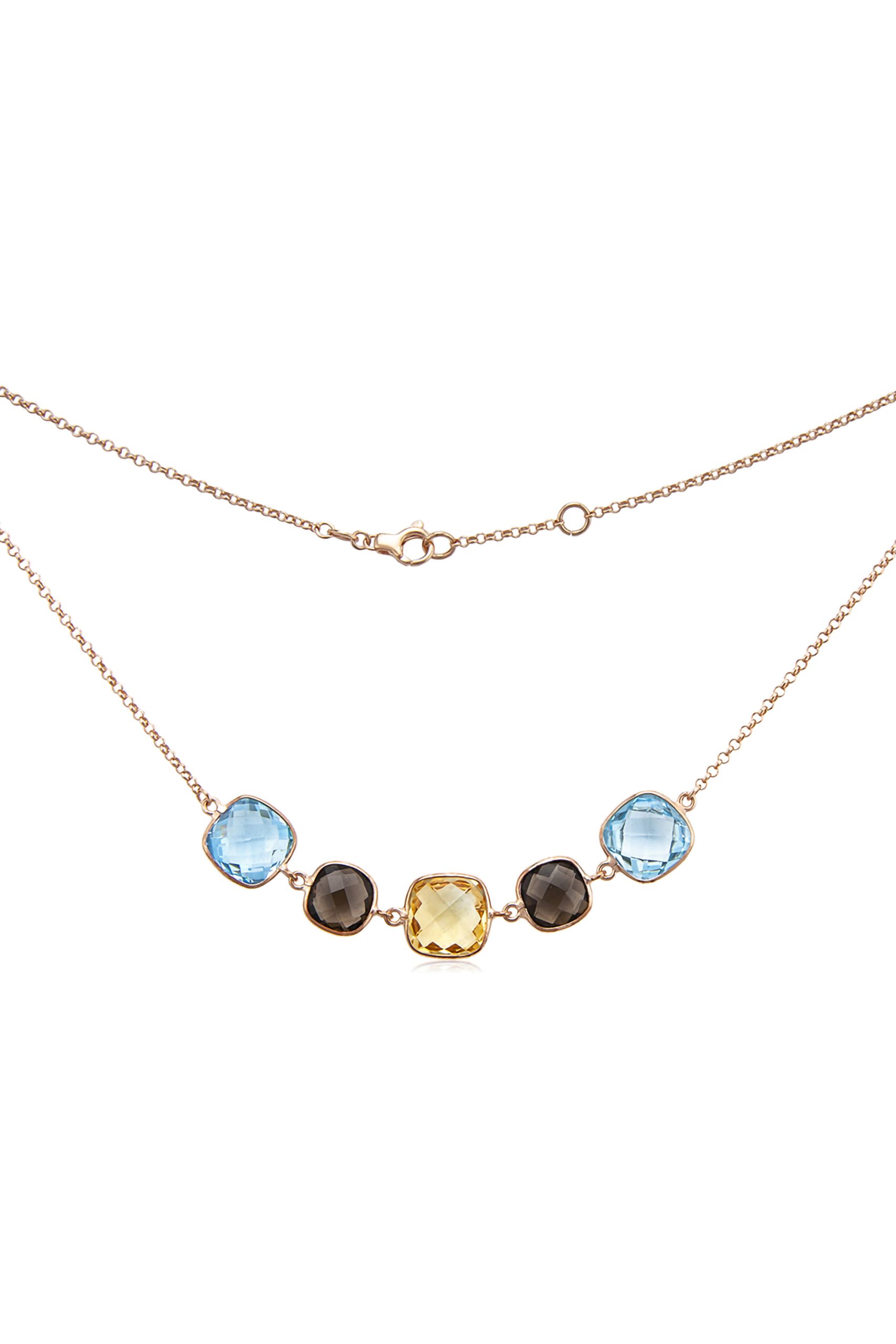 collana argento quarzi naturali Tulipano