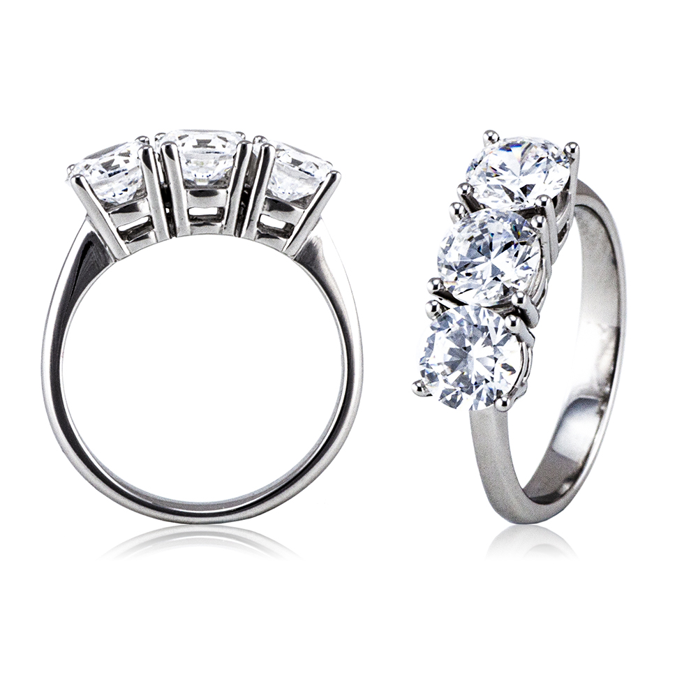 anello trilogy in argento con zirconia cubica Ada