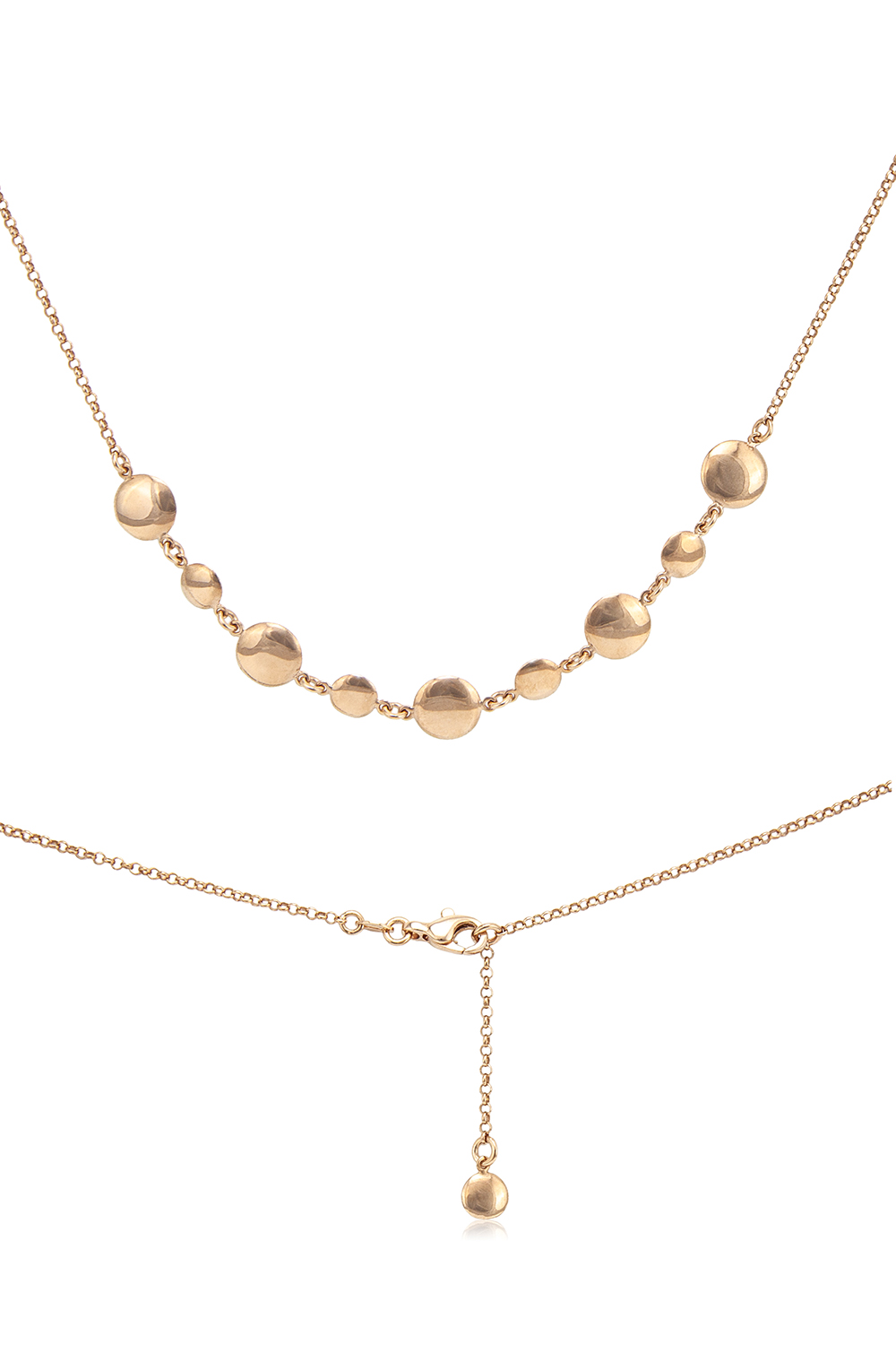 collana in argento rosé con sfere Cerere