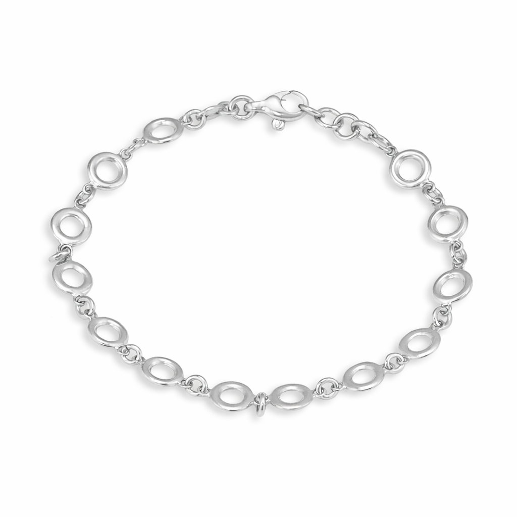 Oracolo. Bracciale in argento con inserti
